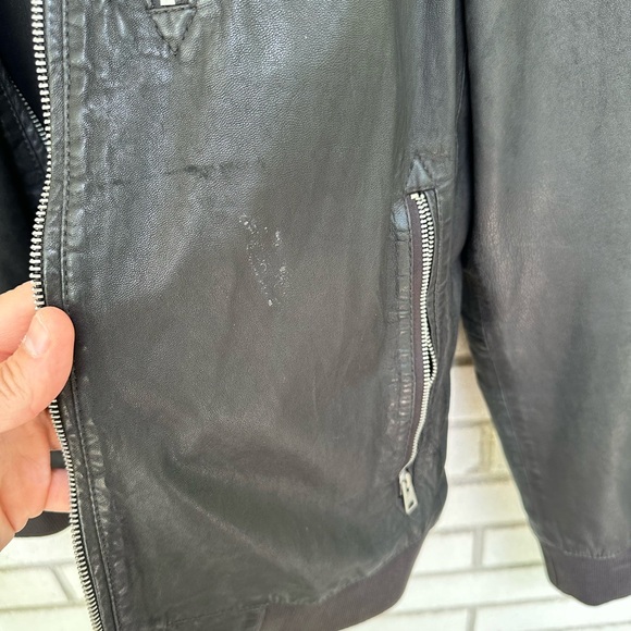 Allsaints Kino leather bomber jacket L Large All Saints - Picture 4 of 13
